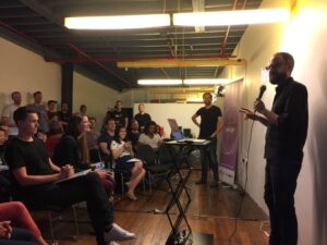 Listening to @diversionary and @ericdot kick off the 2nd ever #designingproducts meetup! https://t.co/UyrBf0v5Lt