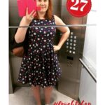 #frocktober day 27: retro dress, made by me! On location in @thethinkmill lift. 😂 https://t.co/xJtcem3dLf https://t.co/a6H2nztE1o