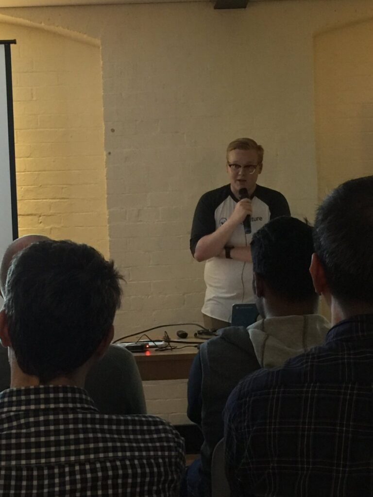 Just heard one of the best "junior dev" talks ever from Brandon (18yo!!) at @SafetyCultureHQ. Well done! #nodeninjas https://t.co/j4cTEBgG0D