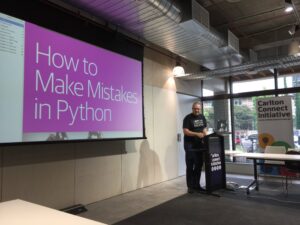 Ben Finney walking us through many common errors you can make in Python. #pythoncharmers https://t.co/o6s1RBDzD8