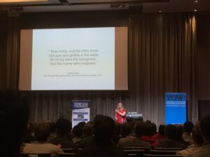 Neat - @EvaNahari is starting her talk on NLP with a famous poem. The words are made up, but we can still process it. #yow16 https://t.co/b2cWFaDFC7