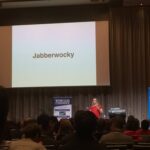 Neat - @EvaNahari is starting her talk on NLP with a famous poem. The words are made up, but we can still process it. #yow16 https://t.co/b2cWFaDFC7