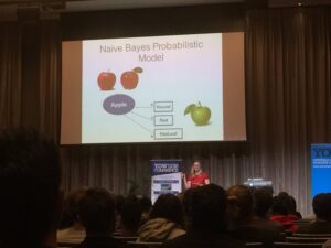 Learning about n-grams and different probabilistic models for NLP - Named Entity Extraction, Naive Bayes, etc @EvaNahari #Yow16 https://t.co/9Os1Cvlcqd