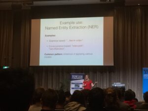 Learning about n-grams and different probabilistic models for NLP - Named Entity Extraction, Naive Bayes, etc @EvaNahari #Yow16 https://t.co/9Os1Cvlcqd