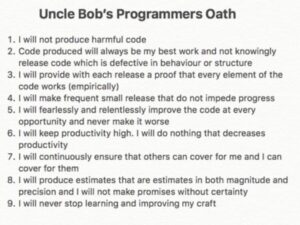 RT @simonraikallen: A great Programmers Oath at #Yow16 by @unclebobmartin: https://t.co/V2F7LQIvrX