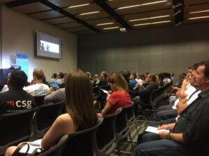 So many people taking notes in @thepaulrayner’s excellent EventStorming talk! #yow16 https://t.co/GUa8CmdFWl