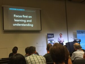 Structured, intensive activities like EventStorming and Mob Programming optimise for learning. @thepaulrayner #yow16 @WoodyZuill https://t.co/y1mDlXkyZC