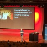 The secret to leading engineering teams is to… take a clowning class? Yeah, I’ll buy that. @billwscott #yow16 https://t.co/5CVjnYphZe