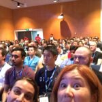 Very full in the Blue room for @IanDCrosby’s talk on Going Cloud Native with Docker! #yow16 (cameo by @notsolonecoder) https://t.co/WJRp0zvX7d