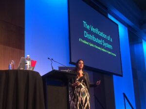 So now we know some design patterns for building resilient systems, @caitie is going to show us how to verify their correctness. #yow16 https://t.co/cfzXSsoQZB