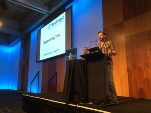 Final talk - @jedws introducing @mjpt777′s talk “Engineering You” #yow16 https://t.co/zGVxIZEAFg