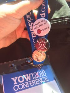 Making sure my #yow16 lanyard is appropriately decorated for Day 2. Don’t forget my talk on KNITTING AS COMPUTER CODE at 4:25 in Green! https://t.co/kugVRyqG2J