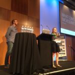 The ever-cheerful Renee from @GPN_Sydney introducing @mranney in the Red room! (GPN is awesome. You should check it out.) #yow16 https://t.co/oAiUYmXjaY