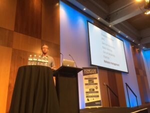 Listening to some of the problems Uber faces with 2K+ microservices. “We DDoS ourselves all the time!” - @mranney 😂 #yow16 https://t.co/37R7wmDTZP