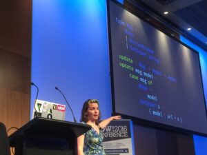 Learning Elm syntax. Brain bending. #yow16 @jessitron https://t.co/pUfKmeRlcn