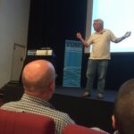 Sitting behind @WoodyZuill of #noestimates fame while @unclebobmartin pontificates on estimation adds some excitement to #yow16! https://t.co/zT7MG28ZAT