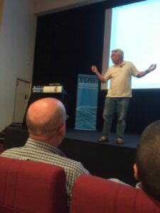 Sitting behind @WoodyZuill of #noestimates fame while @unclebobmartin pontificates on estimation adds some excitement to #yow16! https://t.co/zT7MG28ZAT