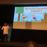 Theme of academic research continues as @desplesda mentions “Mechanics, Dymanics, Aesthetics” theory of how games evoke feelings. #yow16 https://t.co/wn4i4UMAHV