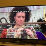 Torunn came to chew gum and knit like the wind. And she’s almost out of gum. #knittv https://t.co/O24CnB4teZ