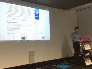 Great slideless preso from @thenickrandolph on Azure Active Directory. (His pink Surface earned some giggles, but I’m a fan!) #SydMobNet https://t.co/egZmToqRrG