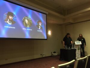 Prior to #lca2017 I knew 3 people in Hobart. And hey, they’re all presenting together! @parisba @desplesda @The_McJones https://t.co/rQhcGjcZYh