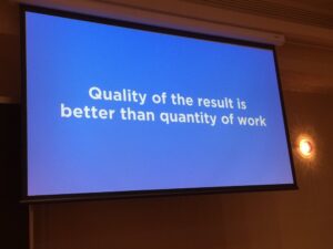 Advance from @desplesda for making games at hackathons is pretty applicable to *all* hackathon projects. #lca2017 https://t.co/wf84nudPsf