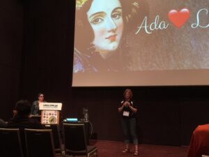 So excited for @NatDudley’s “Ada ❤ Lace” talk! #lca2017 https://t.co/d2Z3syyail