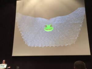 When @NatDudley told the story of frogging this lace, I physically winced. Ouch. The rm -rf of knitting. #lca2017 https://t.co/lewUeq54Z6