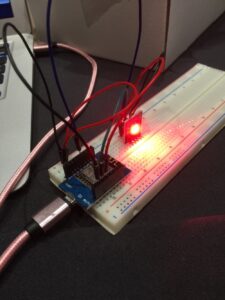 Managed to get blinky lights, wifi connection, and publishing messages over the air via MQTT! #victory #lca2017 https://t.co/0WmP7NmUJ7