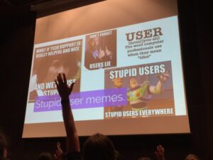 Who’s heard Dumb User stories? Everybody. #lca2017 https://t.co/NlmDbvm81X