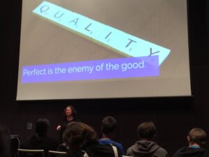 One of my favourite mottoes: Perfect is the enemy of good. #lca2017 https://t.co/XkS2dQ45GQ