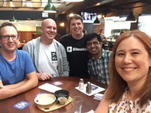 I had a fantastic time tonight meeting some of Hobart’s user group organisers. Thanks @gsat_technology, @iamcraigclark, @dnahodil and Ankit! https://t.co/xjhIG1VJ01