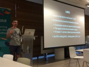 Learning about supervision, robustness, links, Erlang, Elixir and more from Nick Gunn. #elixirsyd https://t.co/JNuSLz5kwK