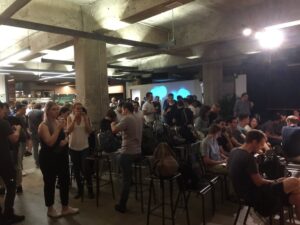 Massive crowd as @themaninblue kicks off #frontendsyd at @canva! https://t.co/jtW7lmZMAc