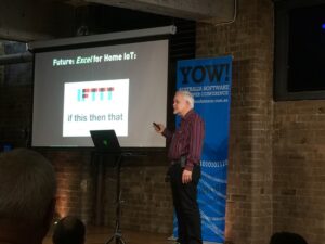 IFTTT - the Excel for Home IoT? (ie. the thing that turns normal people into programmers) 🤔 @fgeorge52 #yownight https://t.co/F9v6BitXLh