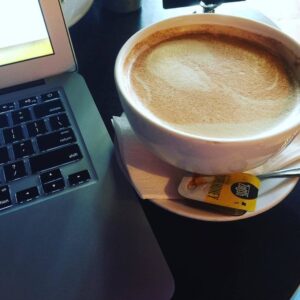 Giant Bowl O' Chai (with laptop for scale). https://t.co/jZ2sah5lLK https://t.co/8w4wyIZYPp