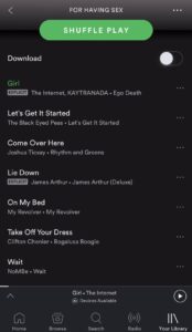 RT @NicSampson: A lot of people have been asking about my infamous playlist for having sex so here you go 😉 https://t.co/phjhB8VHBF