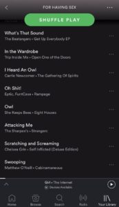 RT @NicSampson: A lot of people have been asking about my infamous playlist for having sex so here you go 😉 https://t.co/phjhB8VHBF