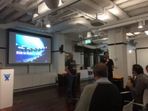 Erik and @jedws kicking off #FPSyd and Erik is SWEARING that he’s going to get it on @Meetup next month. (Sure, mate. 😜) https://t.co/hsqlFv2jpB