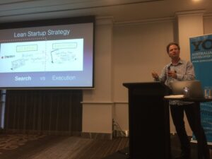 Startups are in Search mode - goal is to find business model. Only then can they evolve into big company in Execution mode. #yowwest https://t.co/sn82Gn6N1l