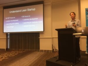 As dev in a Lean startup, don’t focus on scaling and “shiny things”. Instead it’s all about validated learning. #yowwest @AshleyAitken https://t.co/LkulXz9hYD