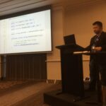 Not just theory - @philiplaureano is showing (dummy) code examples of how Domain achieved consistency in clickstream event data. #yowwest https://t.co/iM6YmV5IRZ