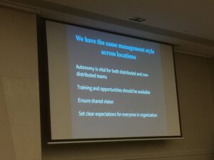 Regardless of where teams are located, they need Autonomy, Purpose, and Vision to be successful. @darthted #yowwest https://t.co/VGZ0U8UBkF