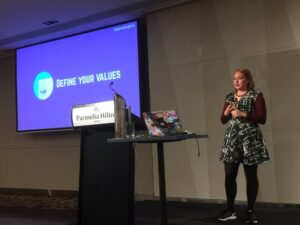 Your values are the things you’d want to see on a Report Card for yourself, the words you’d want others to use to describe you. #yowwest https://t.co/UtQcVM99h7