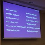 Some sample questions and prompts you could use for a personal retrospective. @mseckington #yowwest https://t.co/pIHQLlNYJD