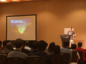 Second keynote is @glaforge confronting the audience with “IT Holy Wars.” We go around in circles and spirals! @voxxedsingapore https://t.co/ORrK8hCxLS