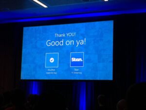 Shout out to the @StanAustralia team for their work on Windows 10 support. Nice one @haruki_t, @robertoamici83, etc! #msbuildtour https://t.co/CfyHNTfccN