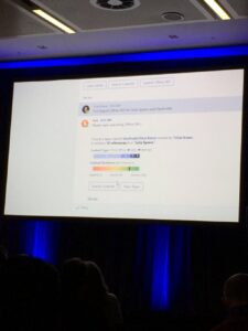 LOL. Super powered Office365 contacts bot that also does sentiment analysis. That could be…dangerous. 😂 #msbuildtour https://t.co/5IFgR9BpW5