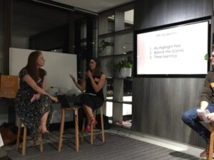 Next up: @holasammy telling us about her “iterative” career journey. Law degree, SurfStitch, Startmate founder, @blackbirdvc… #GGDSyd @ofx https://t.co/FkNbO7XTJD