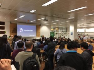 The fabulous @LJKenward kicking off @juniordev_io Perth in front of a full house! https://t.co/JcRwPGGlex